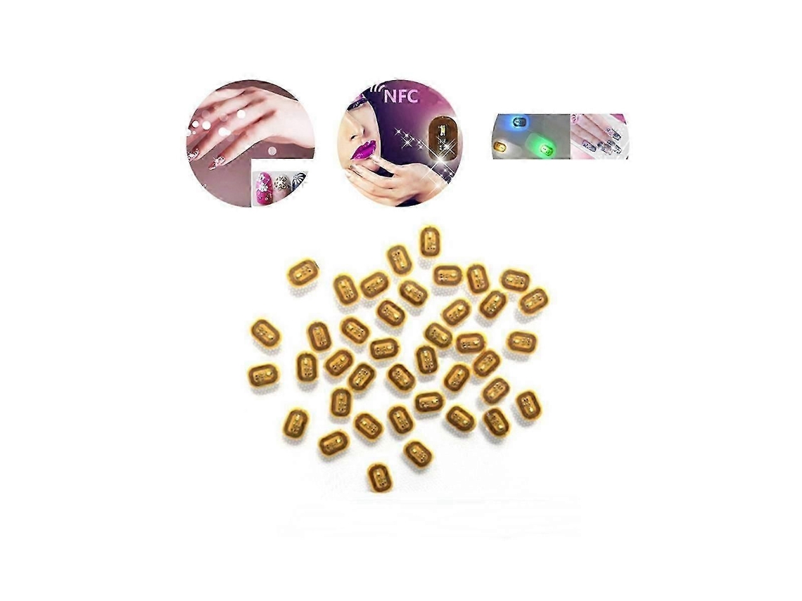 Adesivo de Unha com Flash Nfc 5 Peças Led Chip Desencapado Lâmpada Luminosa Inteligente para Aprimorament o GOKOCO