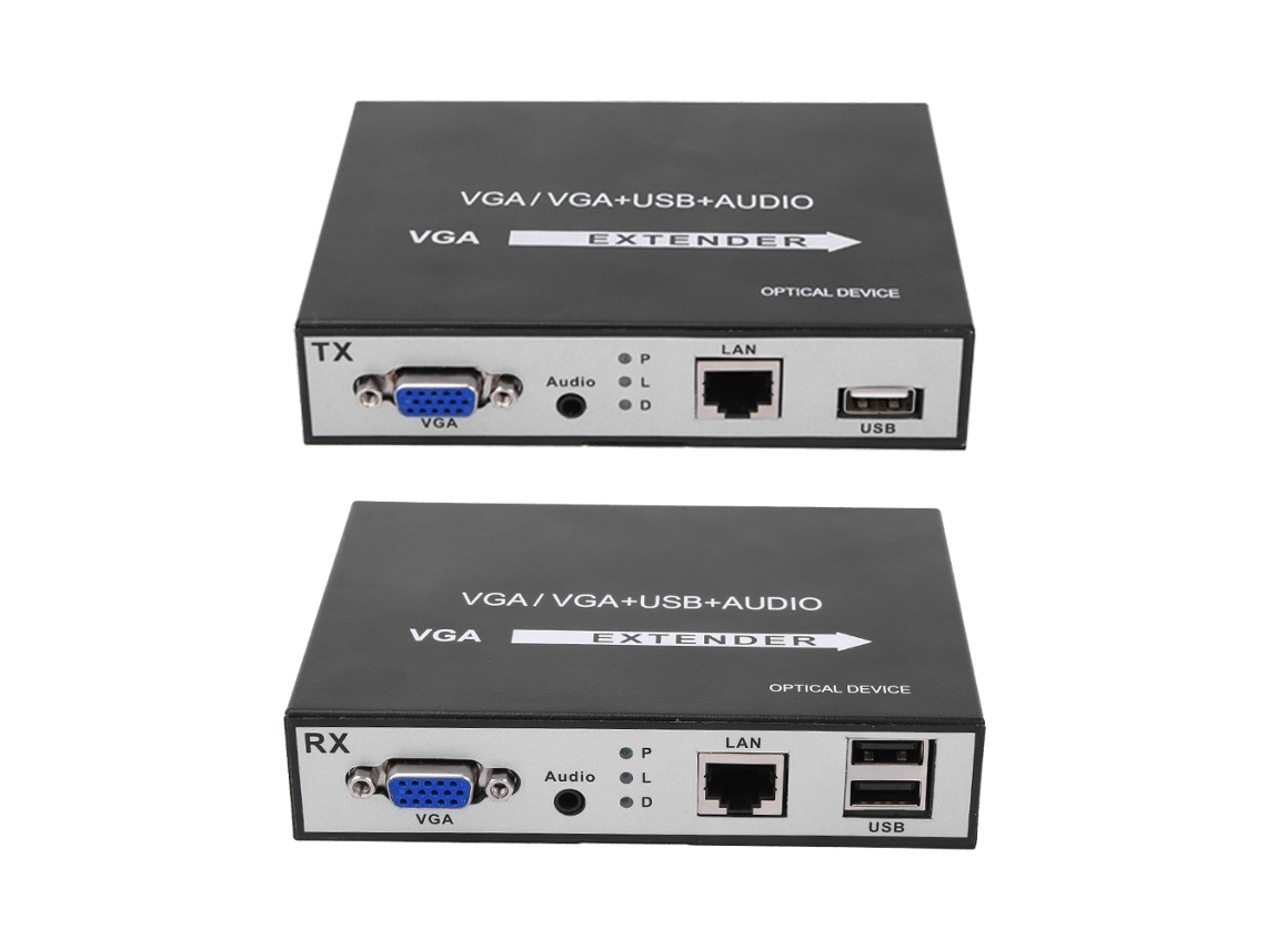 Laxiscreed Extensor De Rede Vga Com Suporte Usb Para Transmissão Em Alta Definição 1080p