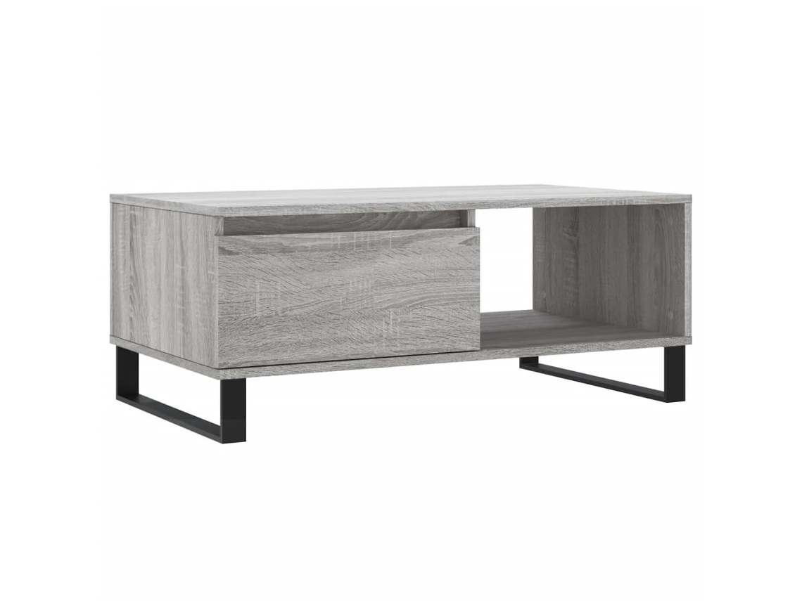 Mesa de Centro Derivados Madeira Cinzento Sonoma MAISON EXCLUSIVE (90x50x36,5 cm)