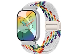 Pulseira magnética de nylon para Xiaomi Mi Band 8 Pro, 9 Pro, 10 Pro, Huawei Fit 5, Redmi Watch 6 - branca