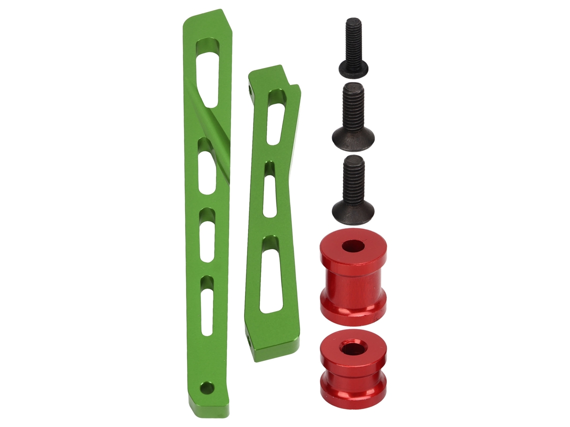 Suporte De Chassis Frontal E Traseiro De Alumínio Para Carro Rc Arrma 1/7 1/8 Verde