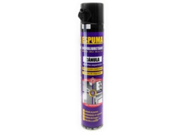 Espuma Expansível De Poliuretano Com Cânula Para Vedação E Isolamento Acústico, Térmico, Elétrico, Janelas, Divisórias, Amarelo, 750 Ml, Modelo Acan