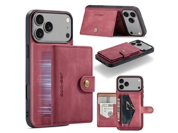Capa Para Iphone 17 Pro Jeehood Retro Com Carteira Magnética Removível
