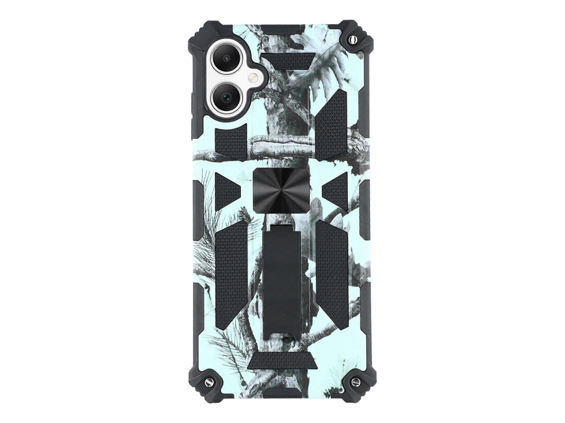 Capa Tkdaddy Para Samsung Galaxy A07 4g Com Suporte Pctpu Camuflagem Militar Verde Claro
