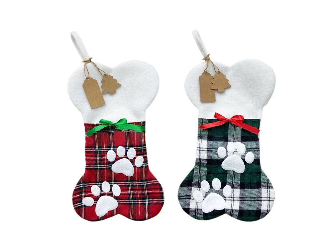 Meias de Natal Meias de Natal Felpudas e Xadrez para Decoração de Férias RNEMITERY