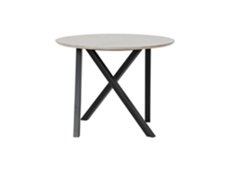 Mesa Lateral de Metal e Madeira, 65x65x49,5cm ALEXANDRA HOUSE LIVING