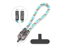 Cabo De Carregamento Tipo C 30cm 240w Com Pulseira Curta Anti-perda Para Celular