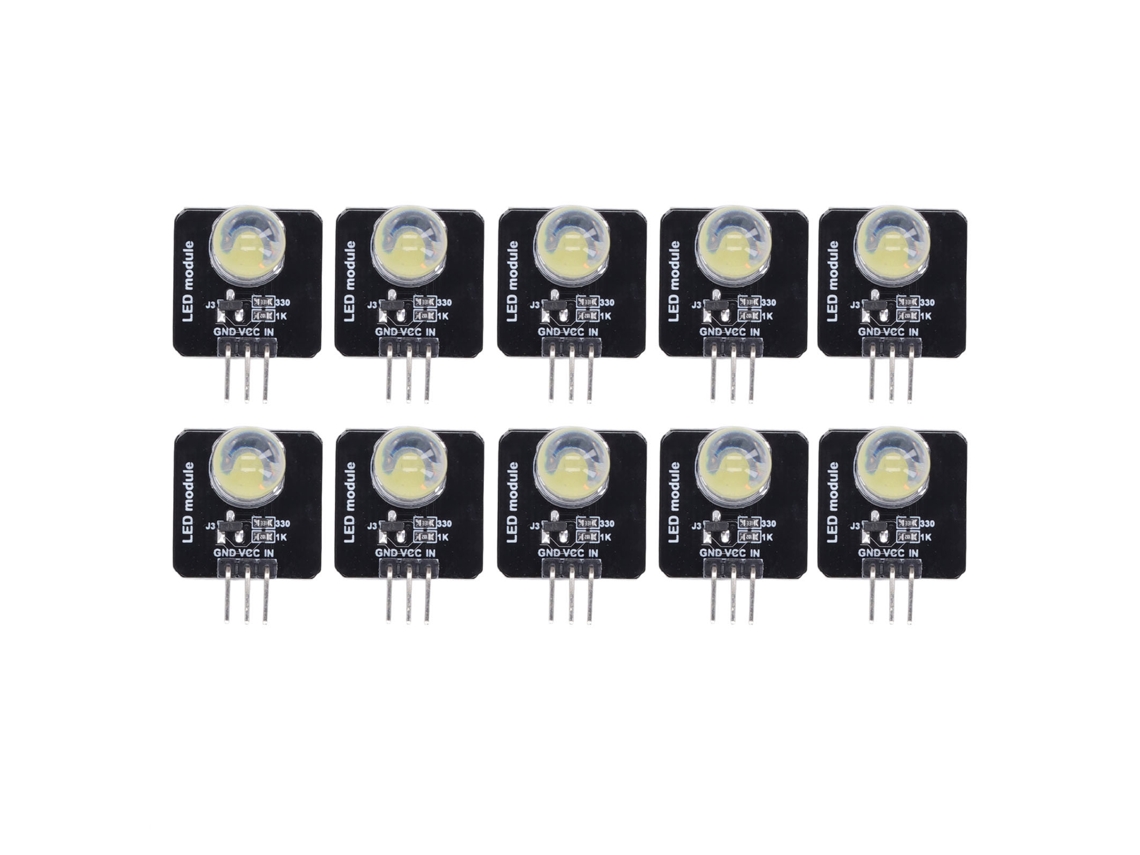 10pcs Módulo Led 10mm 3.3v-5v Chip Bulb Placa De Luz Decorativa Para Decoração Residencial Branco Mrb050d
