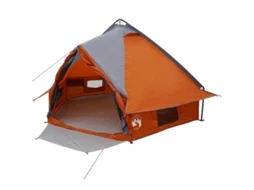 Conjunto 1 Barraca De Camping Vidaxl Cinzento Tafetá (388 X 320 X 169 Cm)