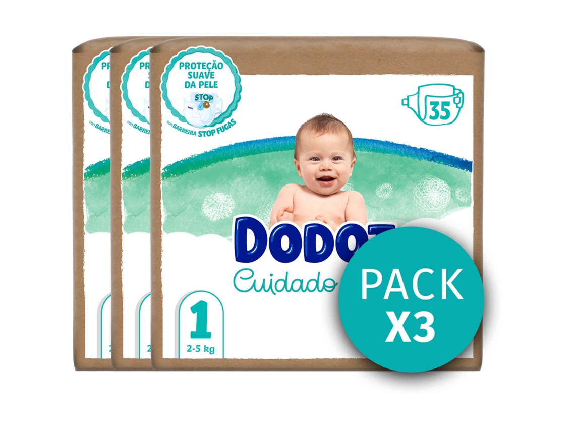 Fraldas Cuidado Total 2 5kg T1 Dodot
