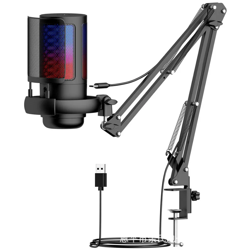 Microfone Condensador USB com RGB MDUG