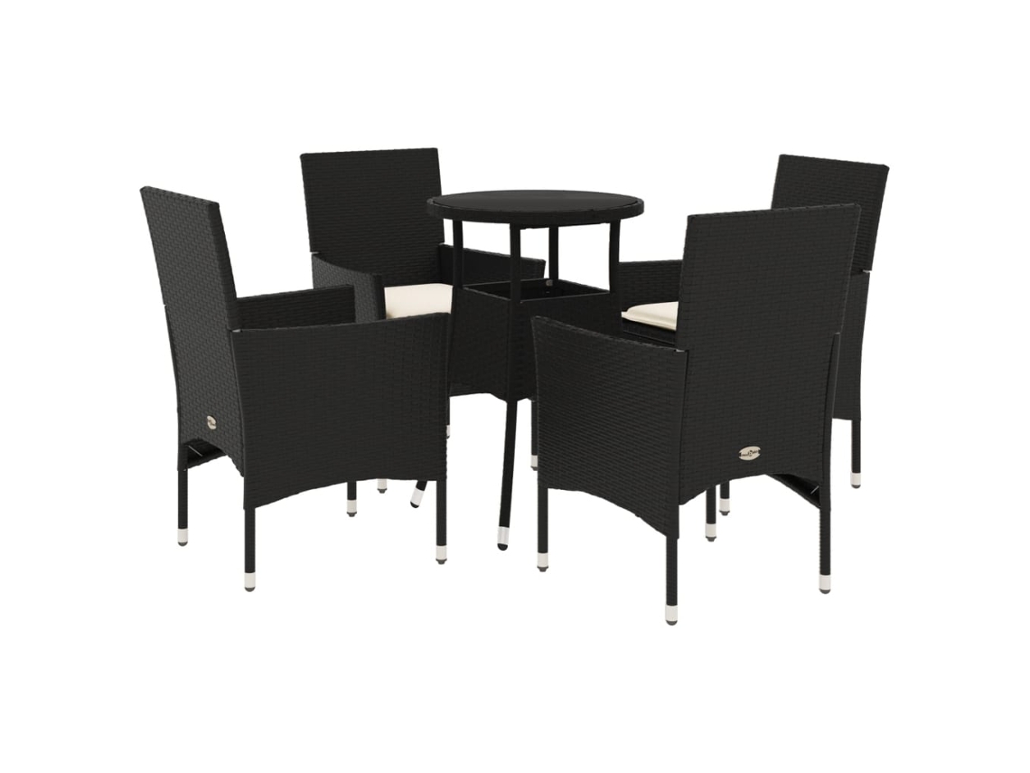 Garden Dining Set, Garden Dining Sets Vidaxl Preto Rattan / Vime (n/a)