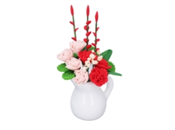 Mali vaso de Flores Miniatura para Casinha de Bonecas em Escala 1:12 com Argila e Cerâmica