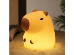 Luminária Noturna de Silicone em Formato Capivara, Sensível Ao Toque, Alimentada por Usb BRILVIBERA