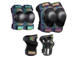 Capacete infantil AQUAFORGE ajustável com conjunto de proteção, Joelheiras e Cotoveleiras