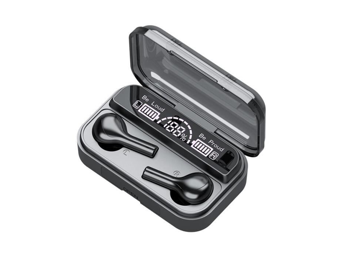 Tws Sem Fio Bluetooth Fones de Ouvido Led Display Digital Controle Toque Música Fone para Iphone 77A0698