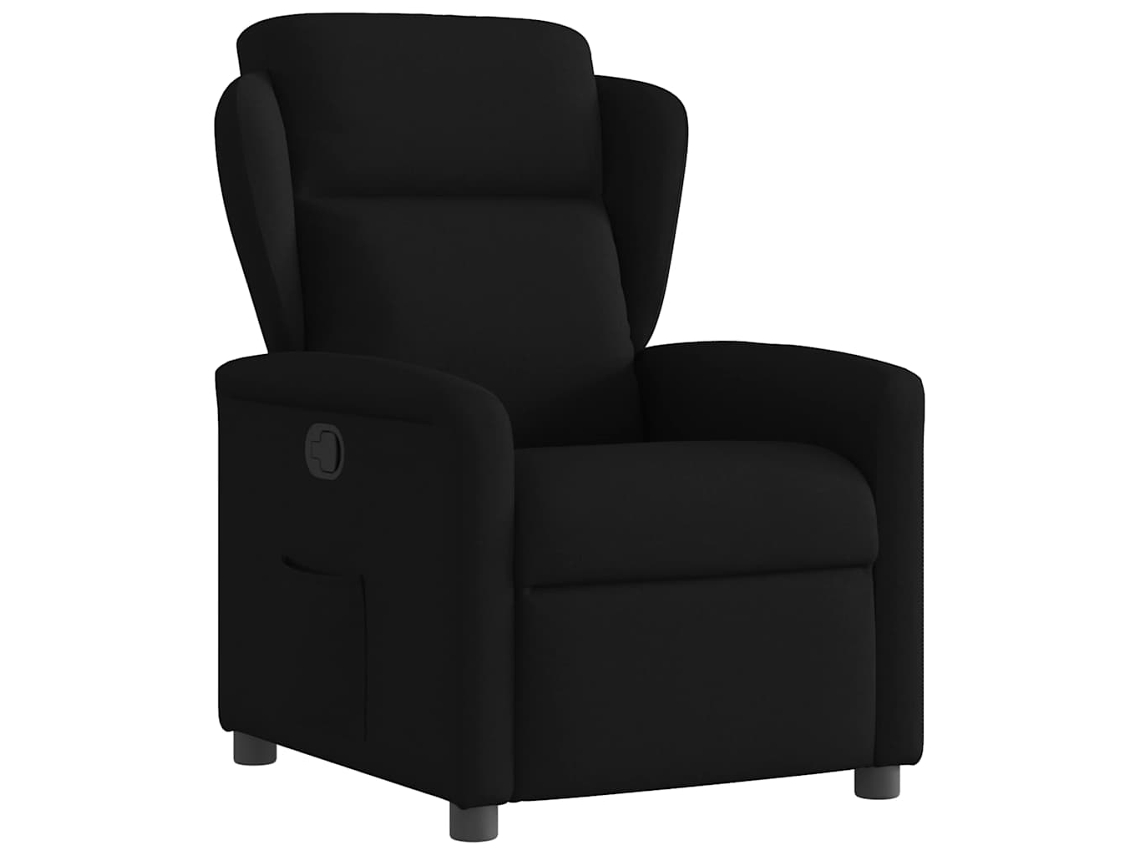 Vidaxl Poltrona Reclinável Tecido Preto