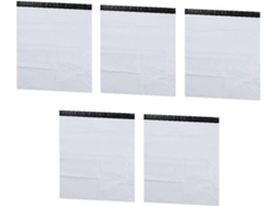 Novo pacote com 5 unidades de sacos plásticos para envio postal, tamanho 19x24, com fechamento automático, alta confiabilidade e embalagem elegante.