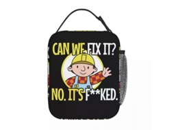 I2958 Bob, o Construtor, podemos consertar? Bolsa térmica para almoço. Bolsa de reparo divertida, compatível com a bolsa térmica para almoço Aquaforge.