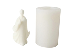 Molde De Silicone Em Formato De Jovem Monge Para Velas, Gesso, Argila, Sabonete, Resina Epóxi, Pudim, Gelatina E Decoração De Bolos.