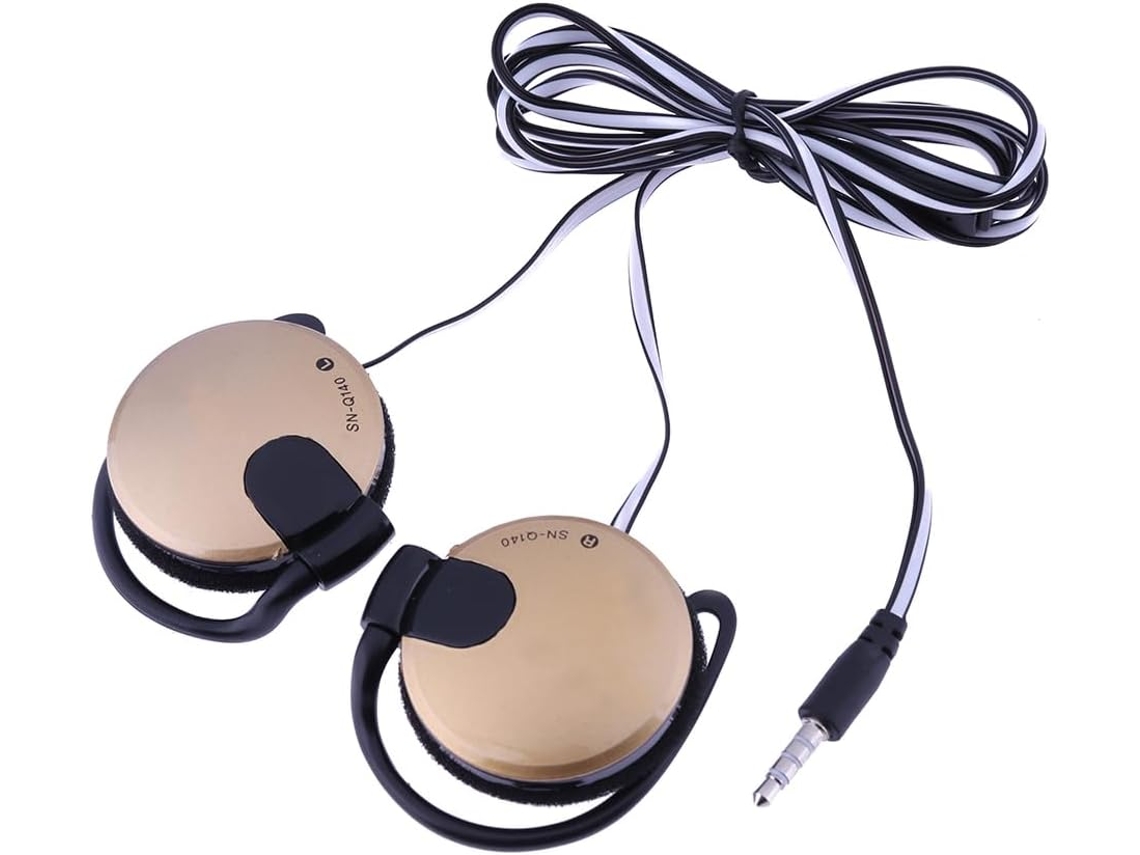 Aurnopedi Ouvidores De Fio Com Clipe Para Telefones Portáteis, Mp4, Fones De Ouvido De 3, 5 Mm Com Orifício