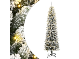 Vidaxl Árvore De Natal Artificial Com 150 Luzes Led E Neve 150 Cm