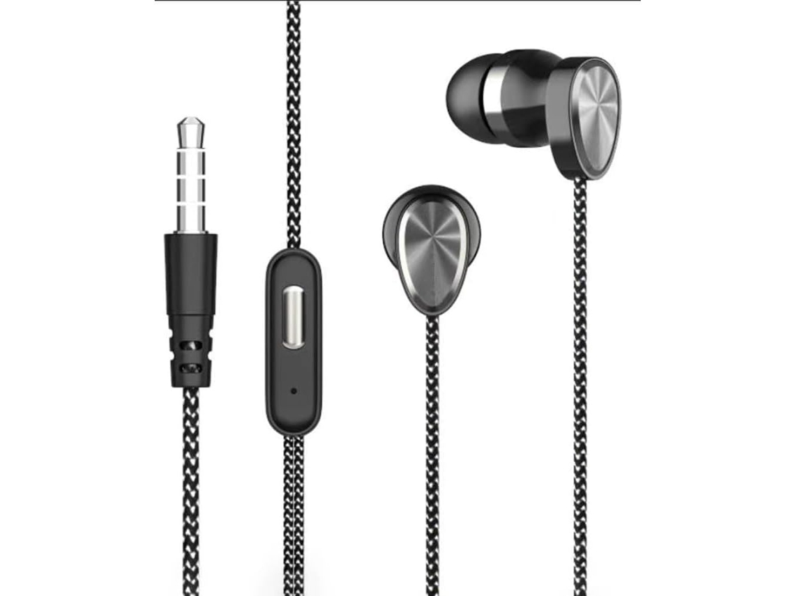 Fones De Ouvido Com Fio 3, 5mm Com Cancelamento De Ruído E Graves Profundos Para Jogos Esportes Design Intra Auricular