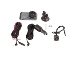 Câmara De Carro 1080p Wifi Dvr Dual Com Visão Noturna, Gravação Em Loop E Bateria De 150mah Para Condução