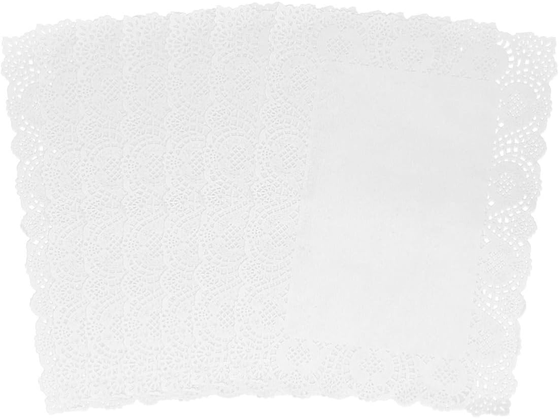 100 Pedaços De Papel Rendado Branco Para Assar