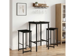 Vidaxl Banco De Bar 2 Unid. Carvalho Preto 40 X 32 X 74 Cm