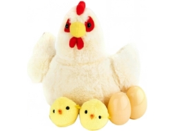 Galinha De Pelúcia Com Zíper Na Barriga, Ovos Ou Pintinhos, Ideal