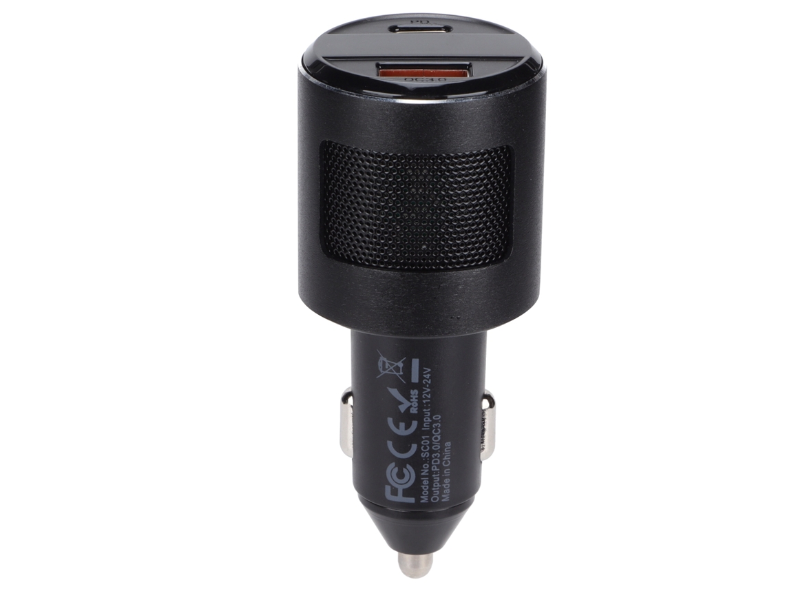 Carregador de Carro LAXISCREED Pd Qc3.0 Portas Duas Rápido Seguro