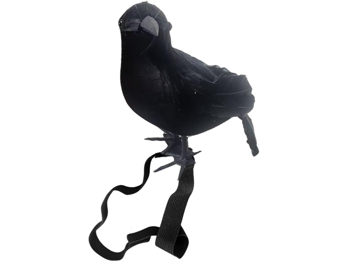 Estátua Figura em Pé Sobre os Ombros, Escultura de Pássaro, Adereço Decorativo Assustador para Festas de Fim de Ano, CHABERLU