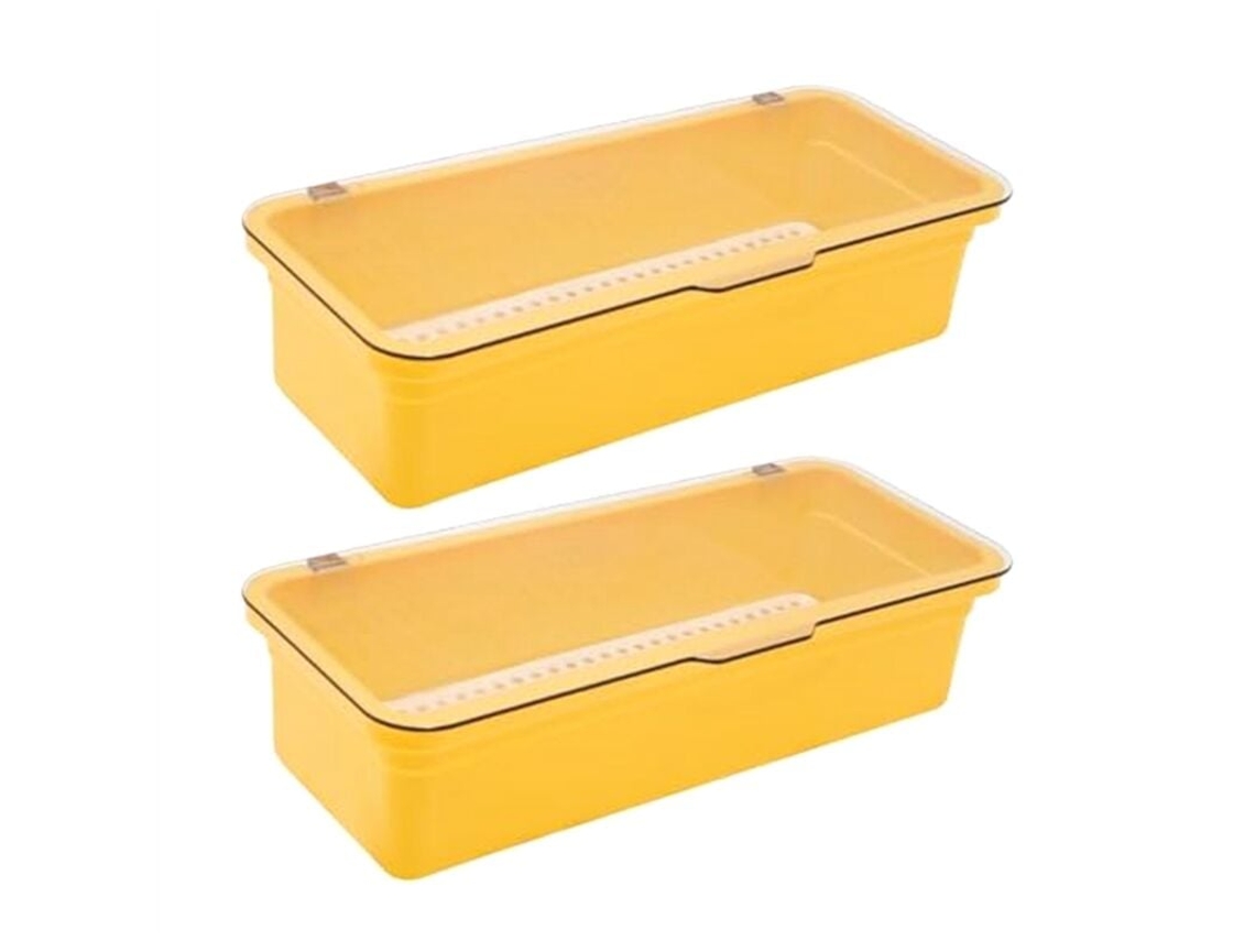 Lurelia Caixa Para Talheres, 2 Caixas, Em Plástico, Para Gaveta De Cozinha, 27 X 11,5 X 6,5 Cm