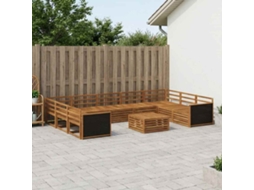 Vidaxl Conjunto De Sofás Para Exterior 10 Unid. Natural