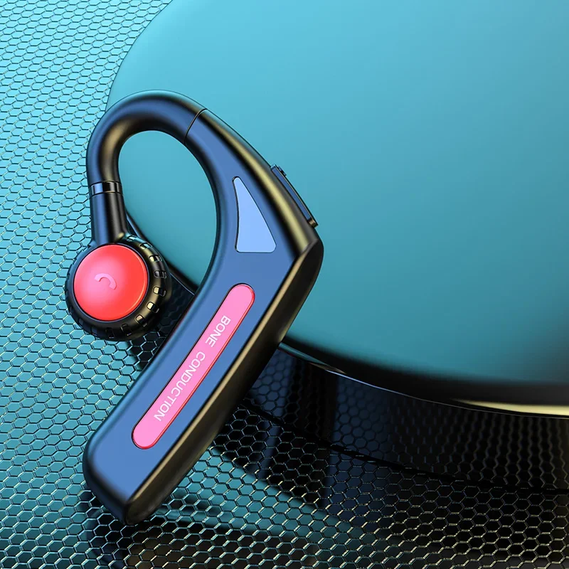 (vermelho) Fones De Ouvido Bluetooth De Condução Óssea, Sem Fio E Confortáveis Para Uso Com Uma Única Orelha.