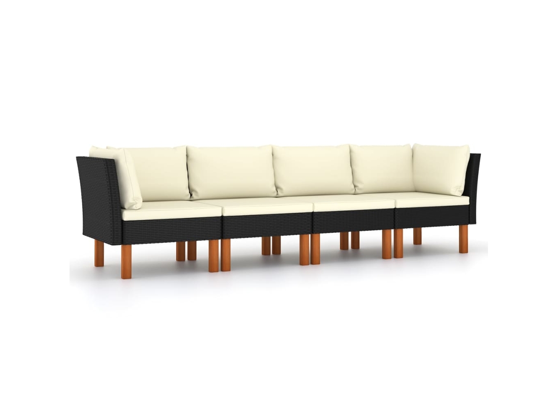 Garden Sofa, Garden Sofas Vidaxl Preto Vime (n/a)