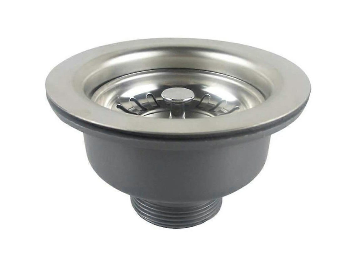 Filtro de deságue de aço inoxidável sem desbordamento, cesto 110mm, acabamento acetinado | S/MARCA