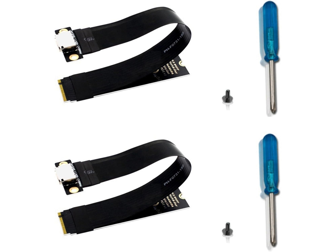 Cabo Adaptador de Extensão 2x M.2 Nvme Pcie 4.0 para Oculink Sff 8611 Sff 8612 SFUSHOS
