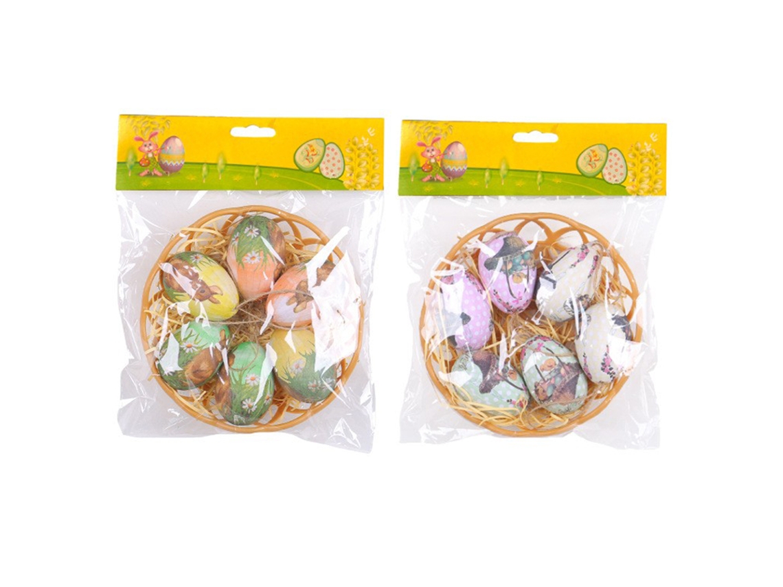 Cesta com Estampa Floral e Coelho LAXISCREED