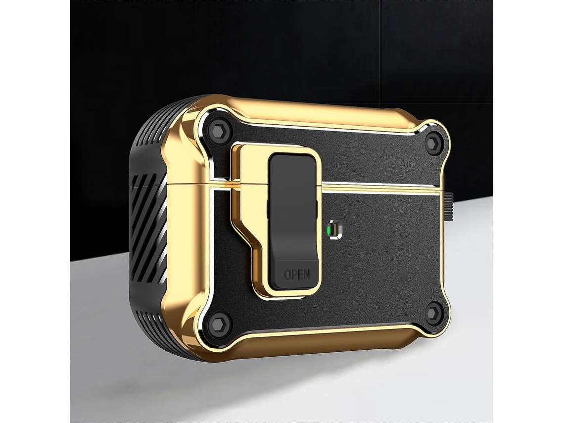 Capa Protetora Eagle Electroplated Para Fones De Ouvido Sem Fio Airpods Pro Com Gancho.