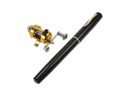 Kit Vara e Molinete de Pesca Portátil Telescópica