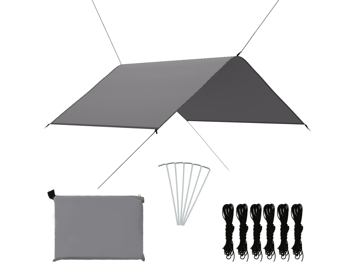 Vidaxl Lona De Exterior 3x2,85 M Cinza