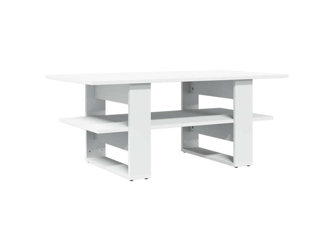 Mesa de Centro Derivados de Madeira Branco MAISON EXCLUSIVE (102x55x42 cm)