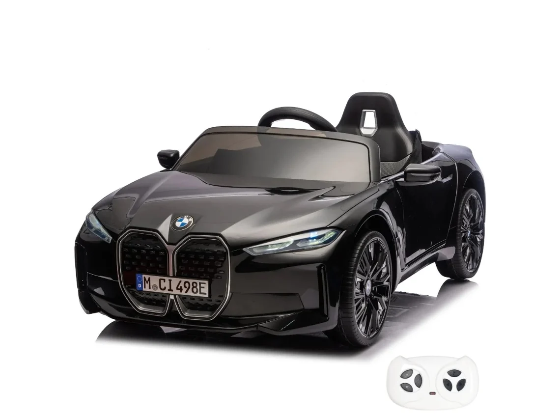 Bmw I4 Carro Elétrico Infantil 1 A 6 Anos – Carro Infantil 12v Com Telecomando, Portas Funcionais E Arranque Suave – Preto