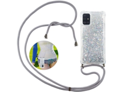 Correia Colar Concha Brilho Brilhante Movimento para Samsung Galaxy A51 5G HONGWE. Transparente