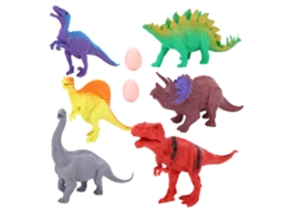 Mali 6 Peças Brinquedo Dinossauros Miniatura Simulação Animal Modelo Educação Infantil 3+
