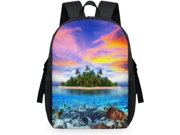 Mochila de Verão para Crianças 32 5 X 15 X 44 9 Cm Tecido de Malha Respirável Impermeável e Fácil de Limpa S/MARCA