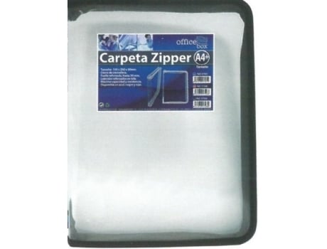 Livro Carpeta Zipper A4 Transparente Con Cierre De Cremallera Y Ribete Negro De Desconocido (espanhol)