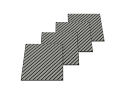 Conjunto de 8 painéis acústicos 3D Vang, 2,88 m², ripas diagonais - carvalho cinza claro Neu.holz